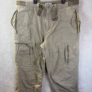 Vintage Old Navy Fleece Lined Cargo Pants Men *38x32 y2K Paratrooper Military